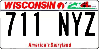 WI license plate 711NYZ