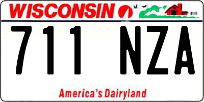 WI license plate 711NZA