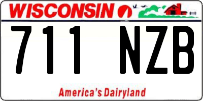 WI license plate 711NZB