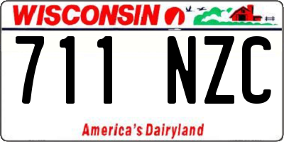 WI license plate 711NZC