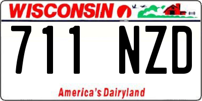 WI license plate 711NZD