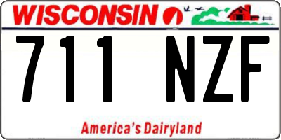 WI license plate 711NZF