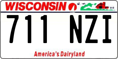 WI license plate 711NZI