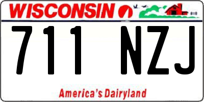 WI license plate 711NZJ