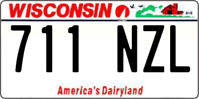 WI license plate 711NZL