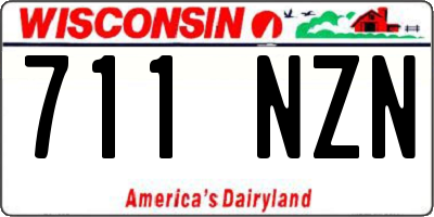 WI license plate 711NZN