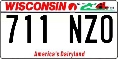 WI license plate 711NZO