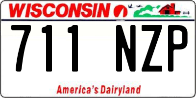 WI license plate 711NZP