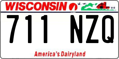 WI license plate 711NZQ