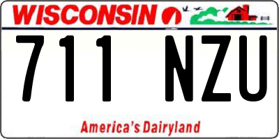 WI license plate 711NZU