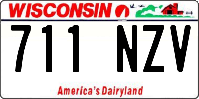 WI license plate 711NZV