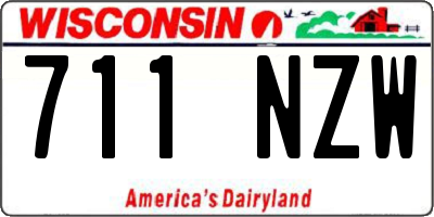 WI license plate 711NZW