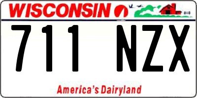 WI license plate 711NZX