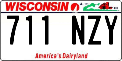 WI license plate 711NZY