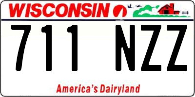 WI license plate 711NZZ