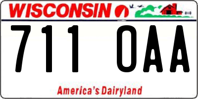 WI license plate 711OAA