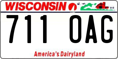 WI license plate 711OAG