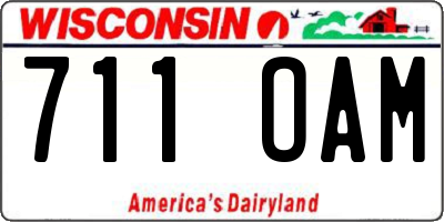 WI license plate 711OAM