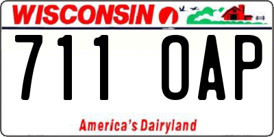 WI license plate 711OAP