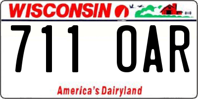 WI license plate 711OAR