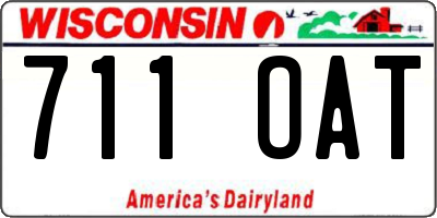 WI license plate 711OAT