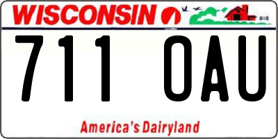 WI license plate 711OAU