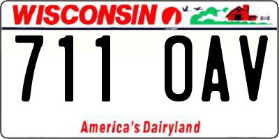 WI license plate 711OAV