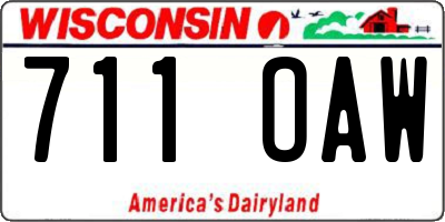 WI license plate 711OAW