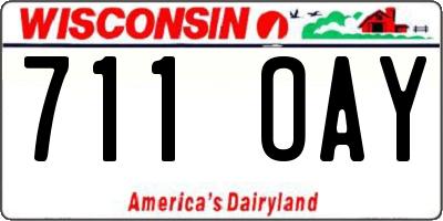 WI license plate 711OAY