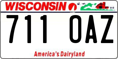WI license plate 711OAZ