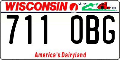 WI license plate 711OBG