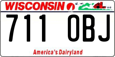 WI license plate 711OBJ