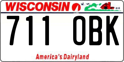 WI license plate 711OBK