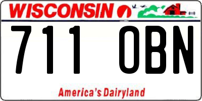 WI license plate 711OBN