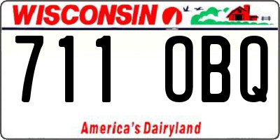 WI license plate 711OBQ