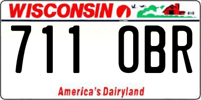 WI license plate 711OBR