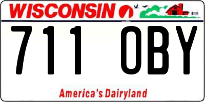 WI license plate 711OBY