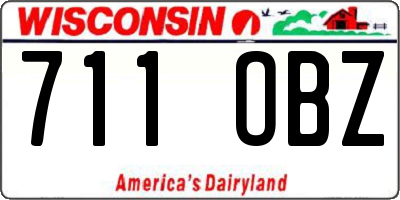WI license plate 711OBZ