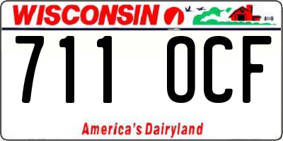 WI license plate 711OCF