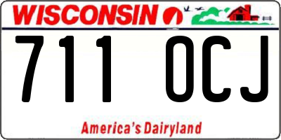 WI license plate 711OCJ