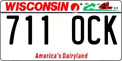 WI license plate 711OCK