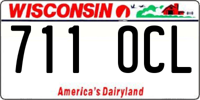 WI license plate 711OCL