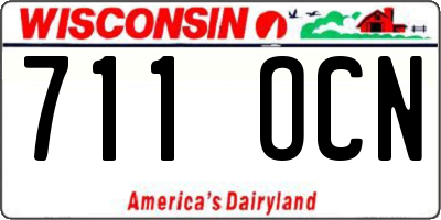 WI license plate 711OCN