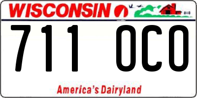 WI license plate 711OCO