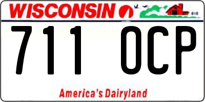WI license plate 711OCP