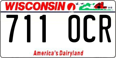 WI license plate 711OCR