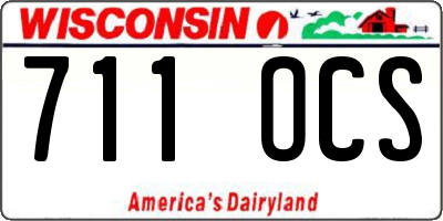 WI license plate 711OCS