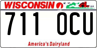 WI license plate 711OCU