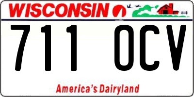 WI license plate 711OCV