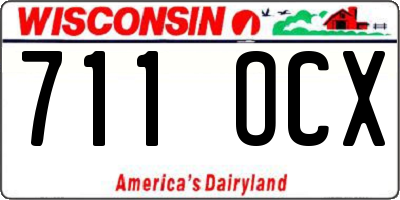 WI license plate 711OCX